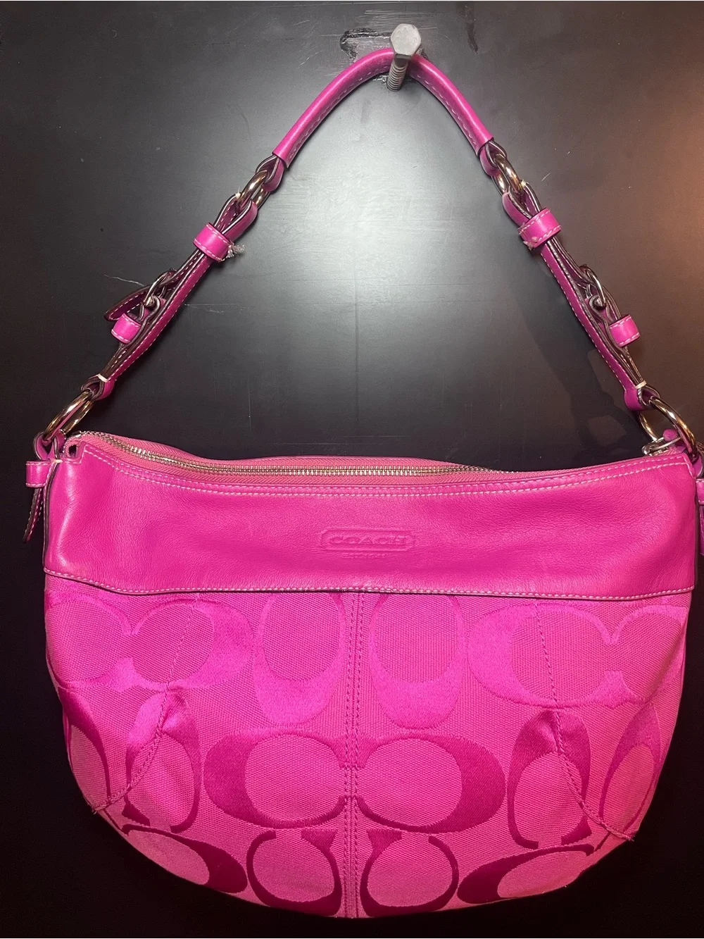 Y2K Coach Laura Signature Hobo / Crescent Bag 2010